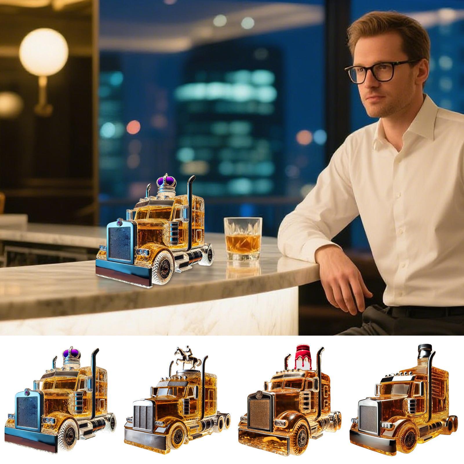 Wine To Beer To Liquor - Wine Decanter Half Truck Bourbon Dispenser