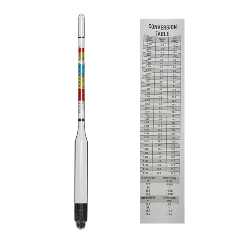 Wine Beer Cider - Triple Scale Hydrometer Beer & Wine