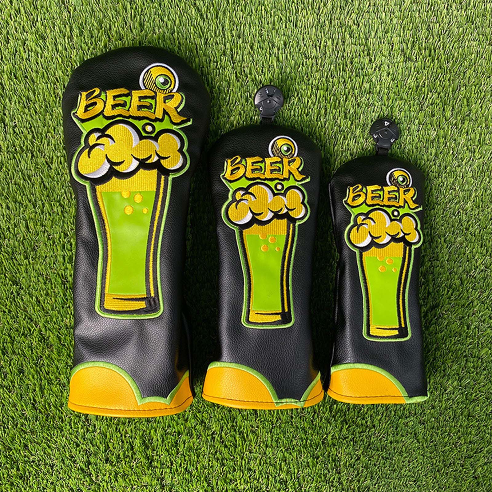 Beer & Wine Jockey Plaza Shopping - Beer Embroidery PU Leather Golf Club