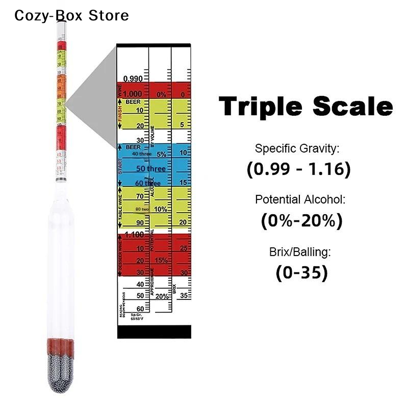 Wine Beer Cider - [ZY]1Pcs 3 Scale Hydrometer For Wine