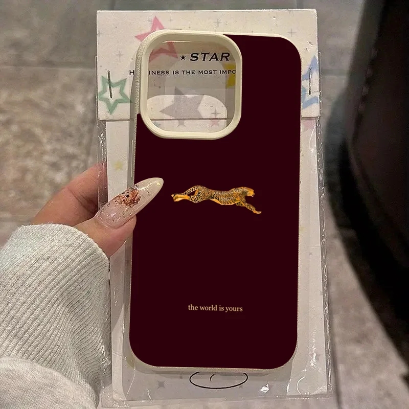 Wine & Beer Emporium - Fashion Leopard Wine Red Soft Phone