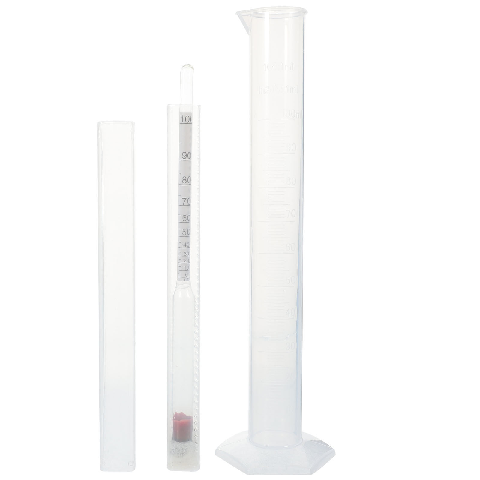 Wine Beer Cider - 1Set Triple Scale Hydrometer for Wine