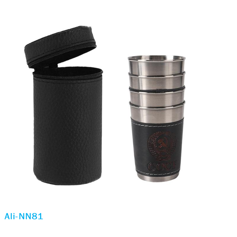 Wine N Beer - 【N】4Pcs/Set Outdoor Travel Cups Stainless Steel