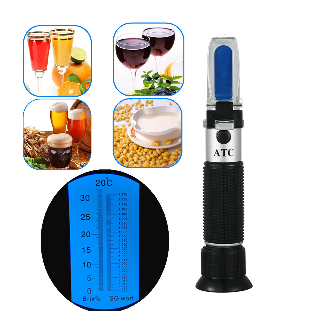 Wine To Beer To Liquor - Refractometer 0-32% Brix Beer Brewing Wort
