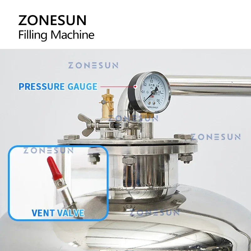 Wine Beer Juice - ZONESUN Carbonated Drinks Isobaric Filling Machine