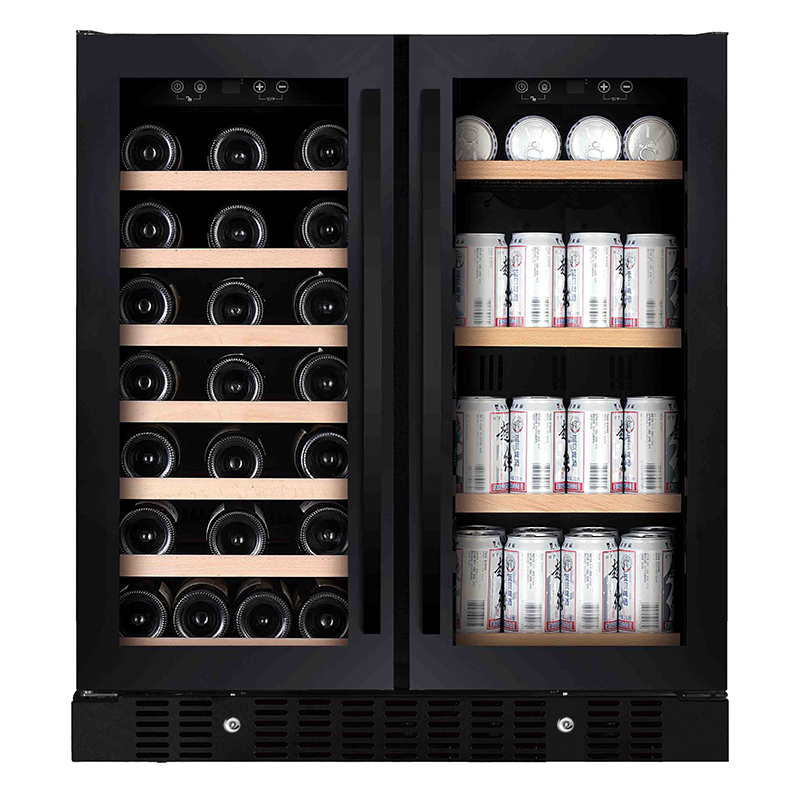 Wine Beer Fridge Under Counter - 176L Glass Door Drink Fridge Under