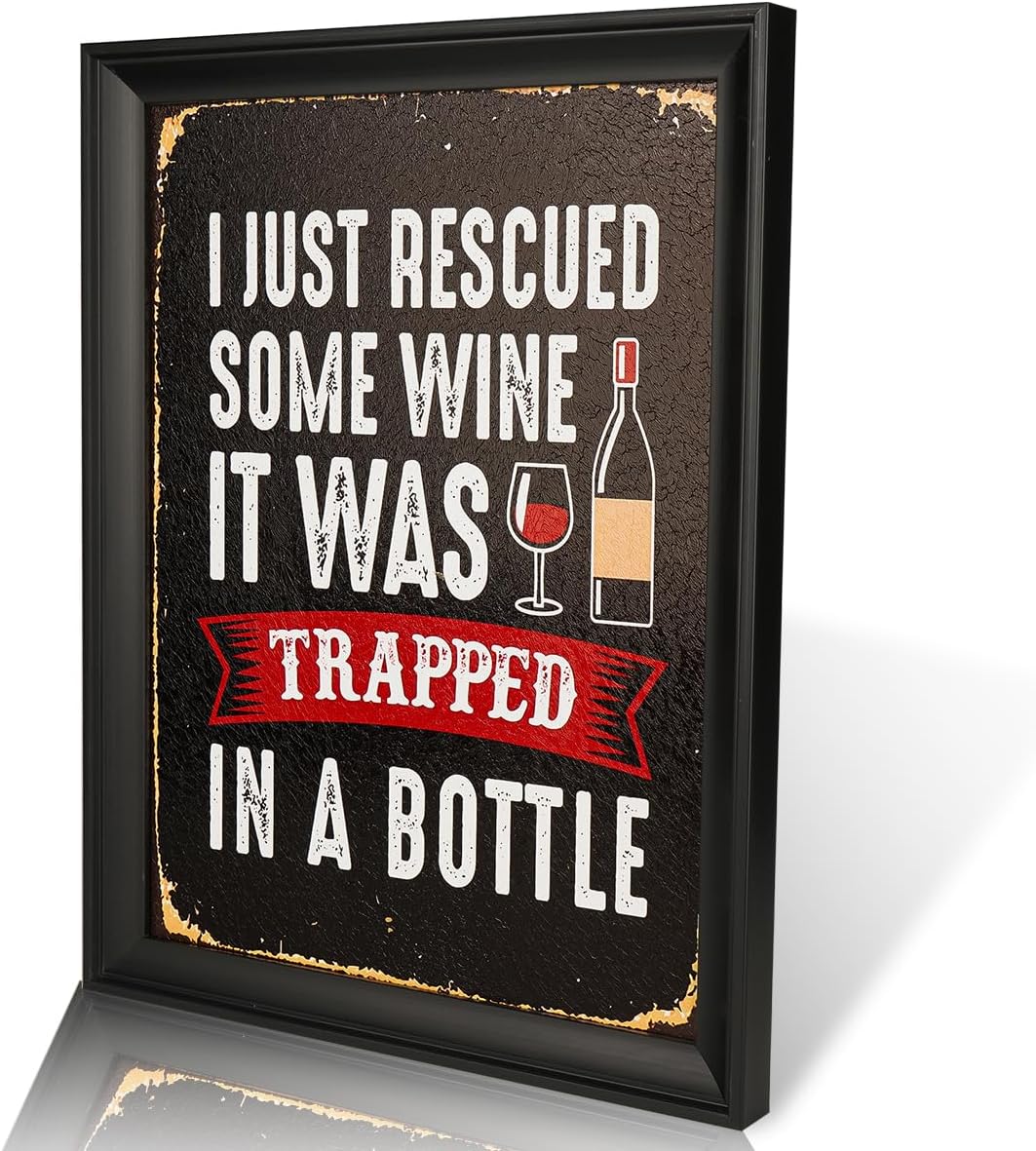 Wine To Beer - Man Cave Rules Wall Decor with