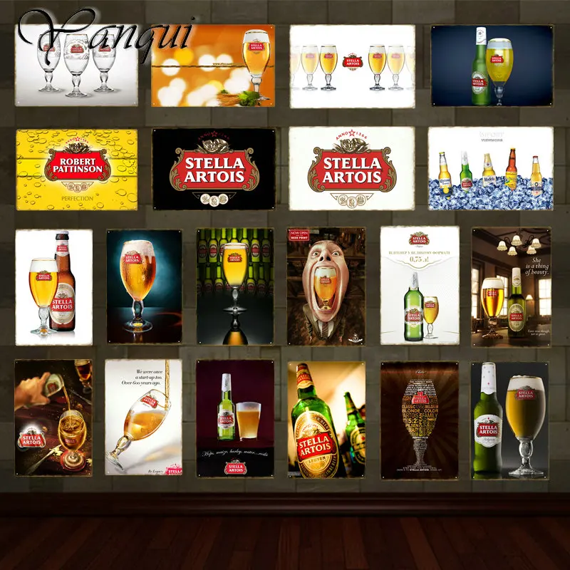 Wine Beer Brand - Retro Wine Beer Brand Stella Artois