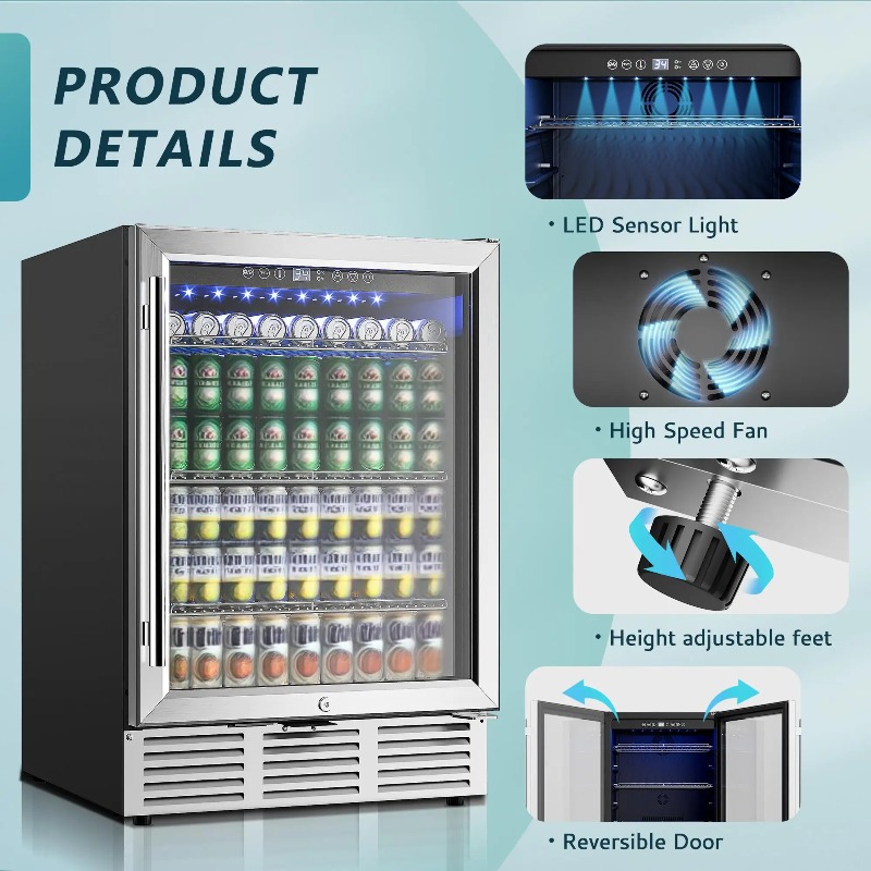 Beverage Refrigerator 24Inch 1 - Wine Beer Fridge Under Counter 评论和价格