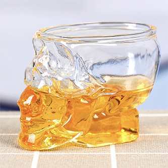 Creative Glass Skull Beer Mug  - Wine To Beer To Liquor 评论和价格
