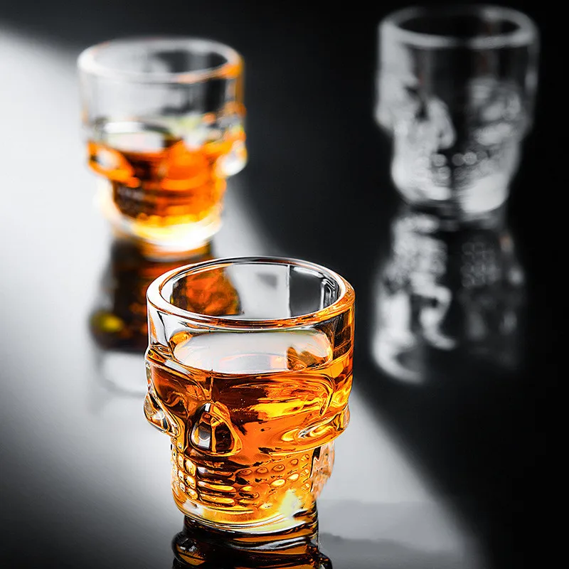 1/2Pcs Skull Head Shot Glass C - Wine To Beer To Liquor 评论和价格