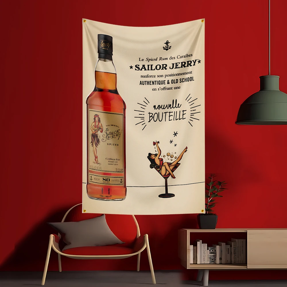90X150CM S-Sailor Jerrys rum F - Wine Beer Garden 评论和价格