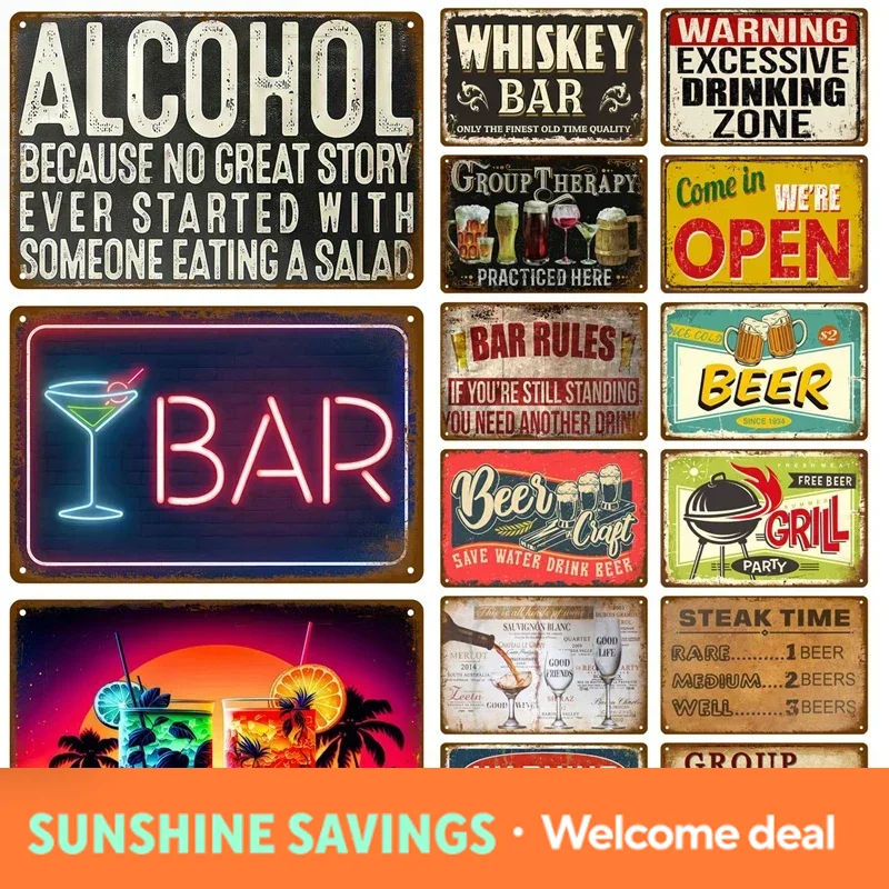 Metal Sign Whiskey Wine Alcoho - Wine Beer Brand 评论和价格