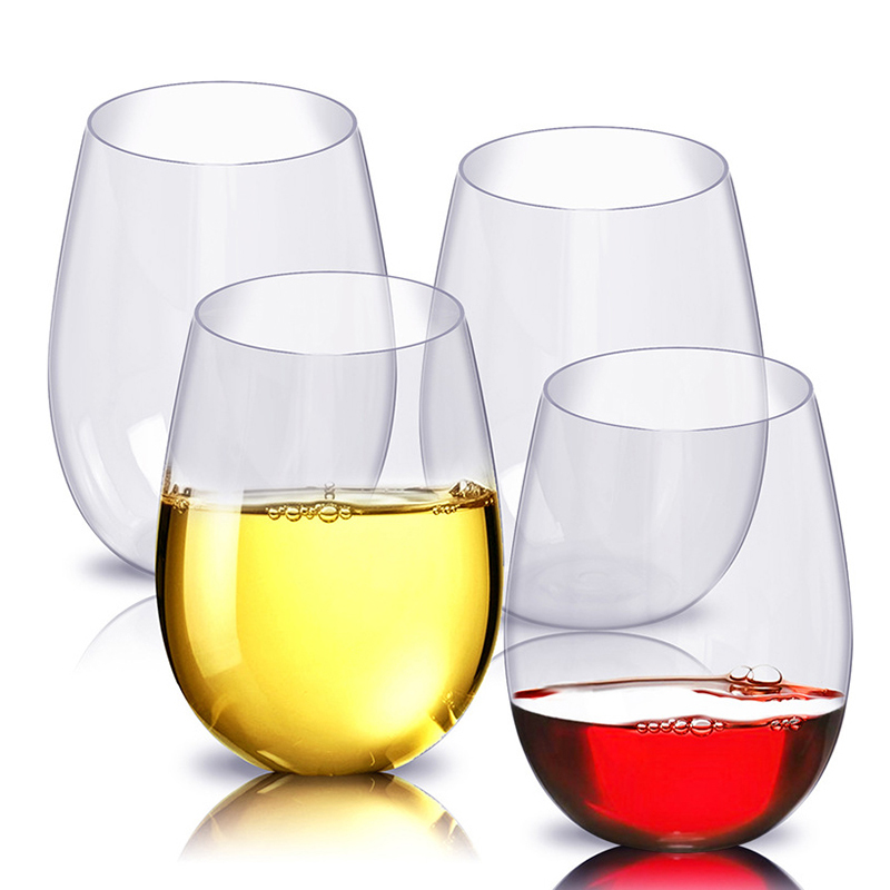 2/4Pcs Shatterproof Plastic Wi - Wine Beer Juice 评论和价格