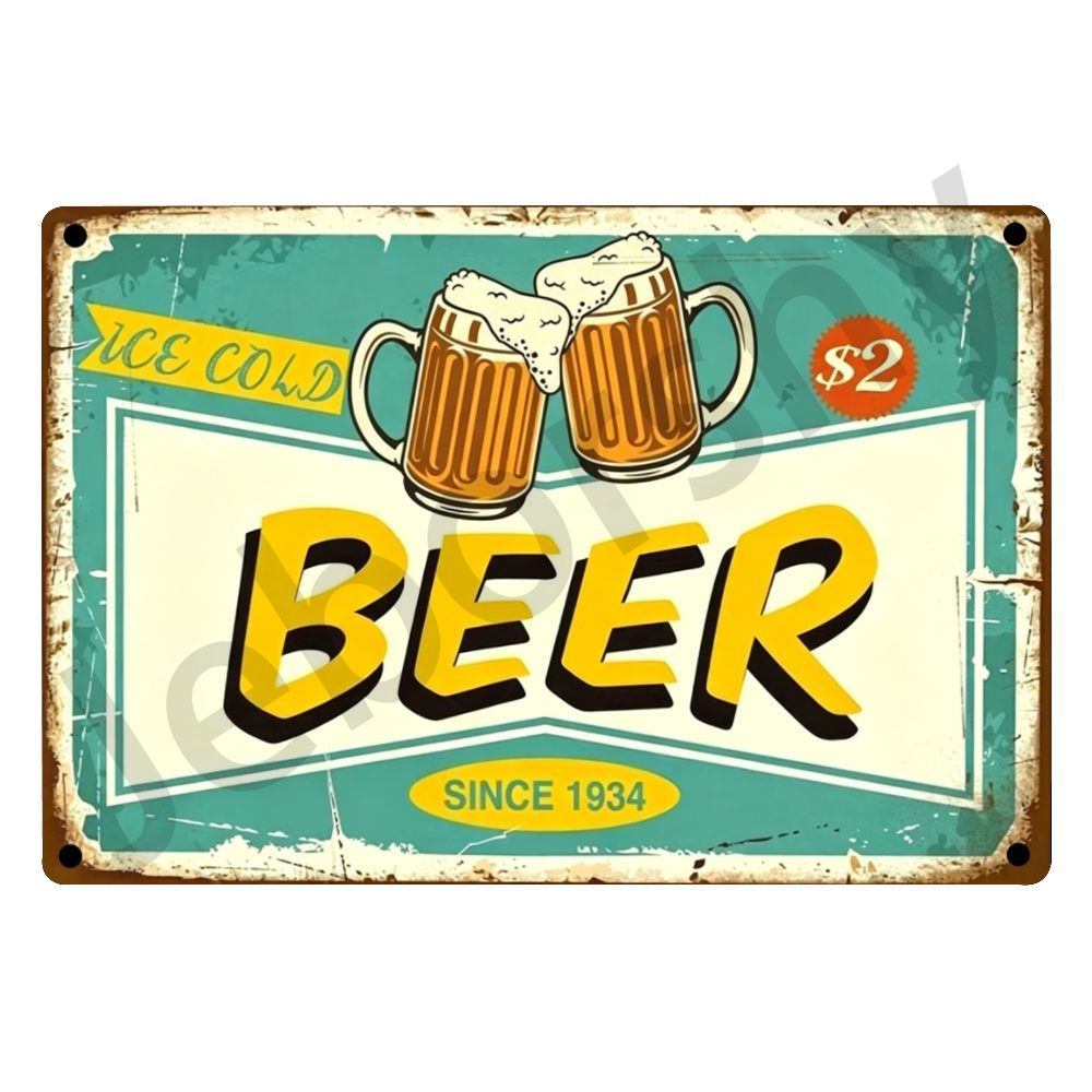 Metal Sign Whiskey Wine Alcoho - Wine Beer Brand 评论和价格
