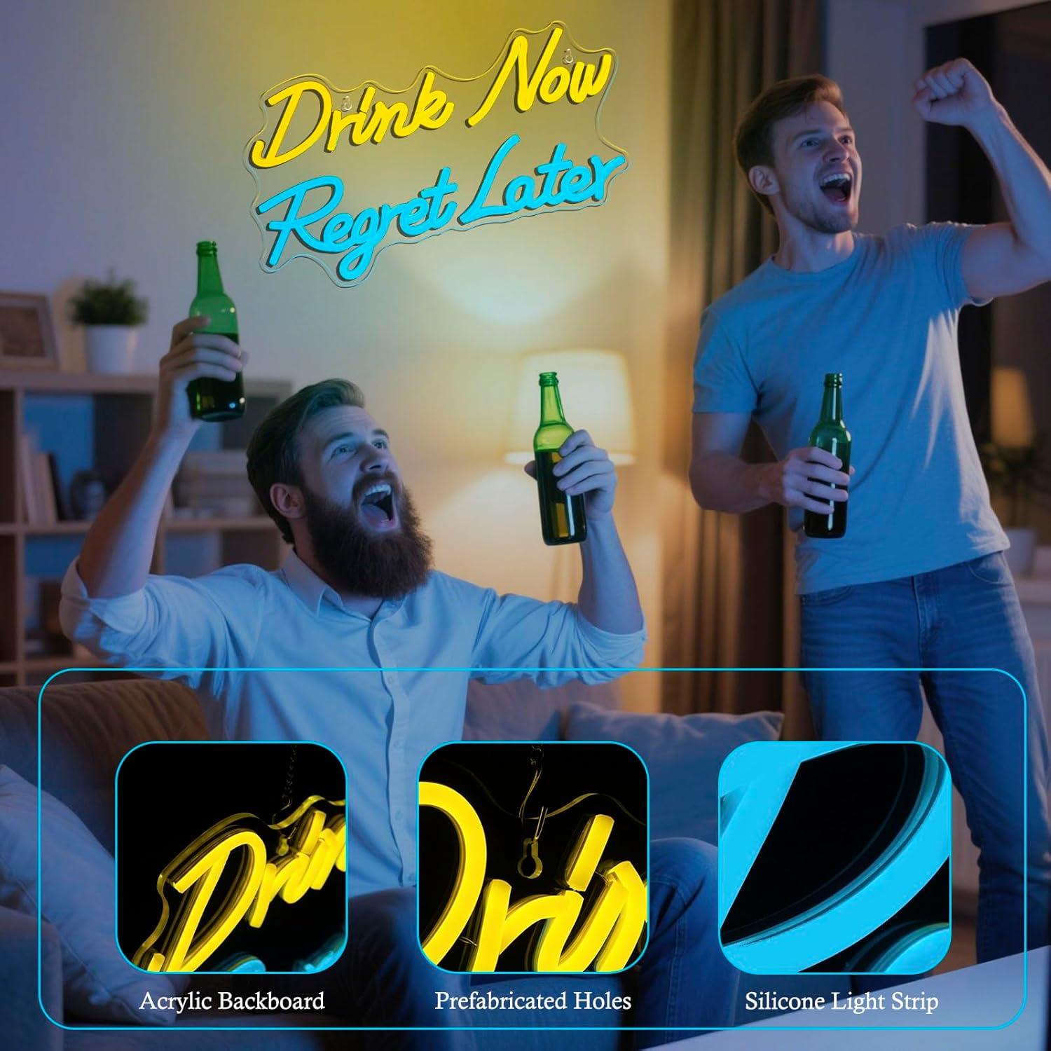Beer Neon Sign Drink Now Regre - Beer & Wine Jockey Plaza Shopping 评论和价格