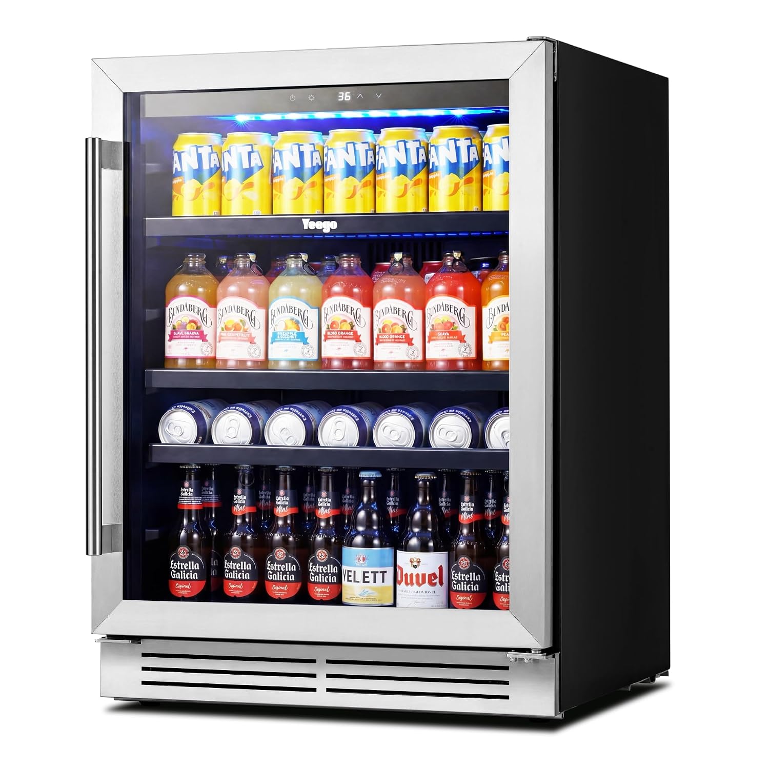 24 Inch Beverage Cooler Fridge - Wine Beer Fridge Under Counter 评论和价格