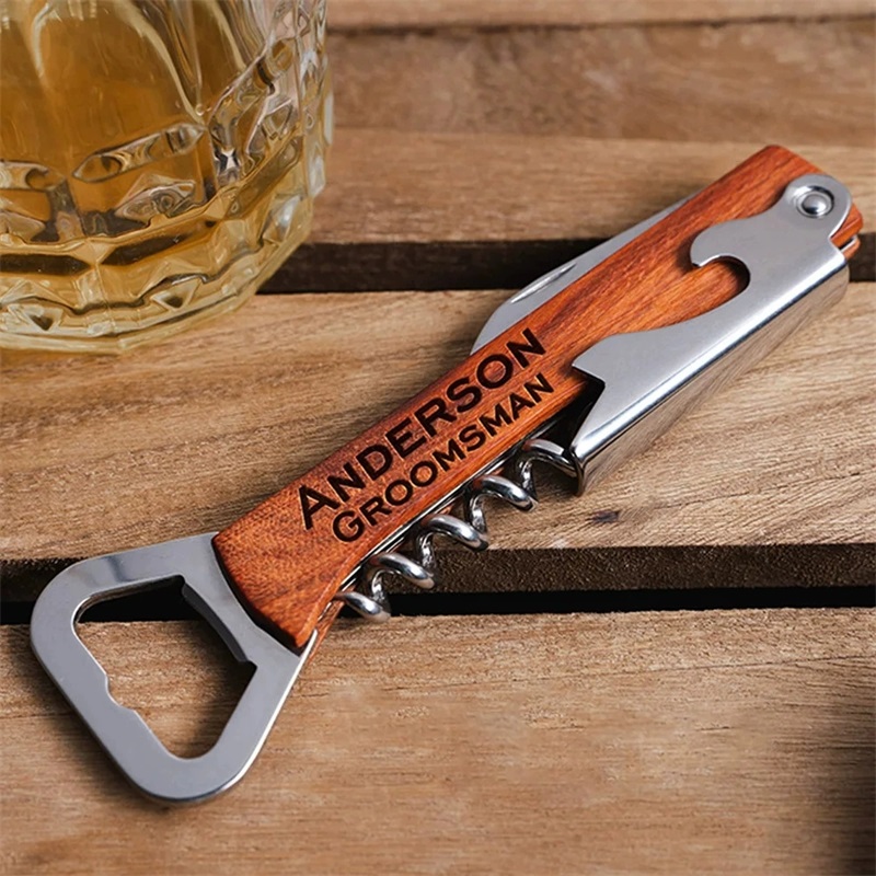 Custom Engraved Name Text Wood - Wine Beer Brand 评论和价格