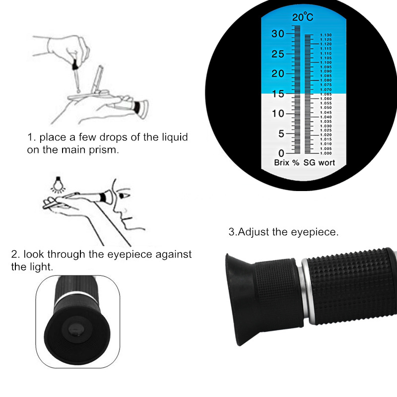 Refractometer 0-32% Brix Beer  - Wine To Beer To Liquor 评论和价格
