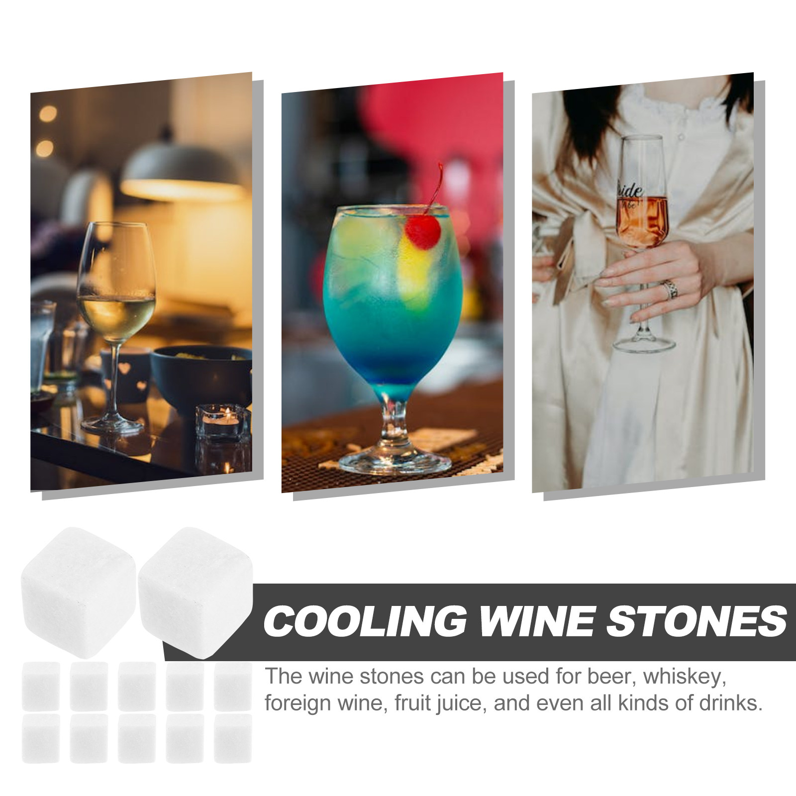 12Pcs Natural Marble Whiskey S - Wine Beer Juice 评论和价格