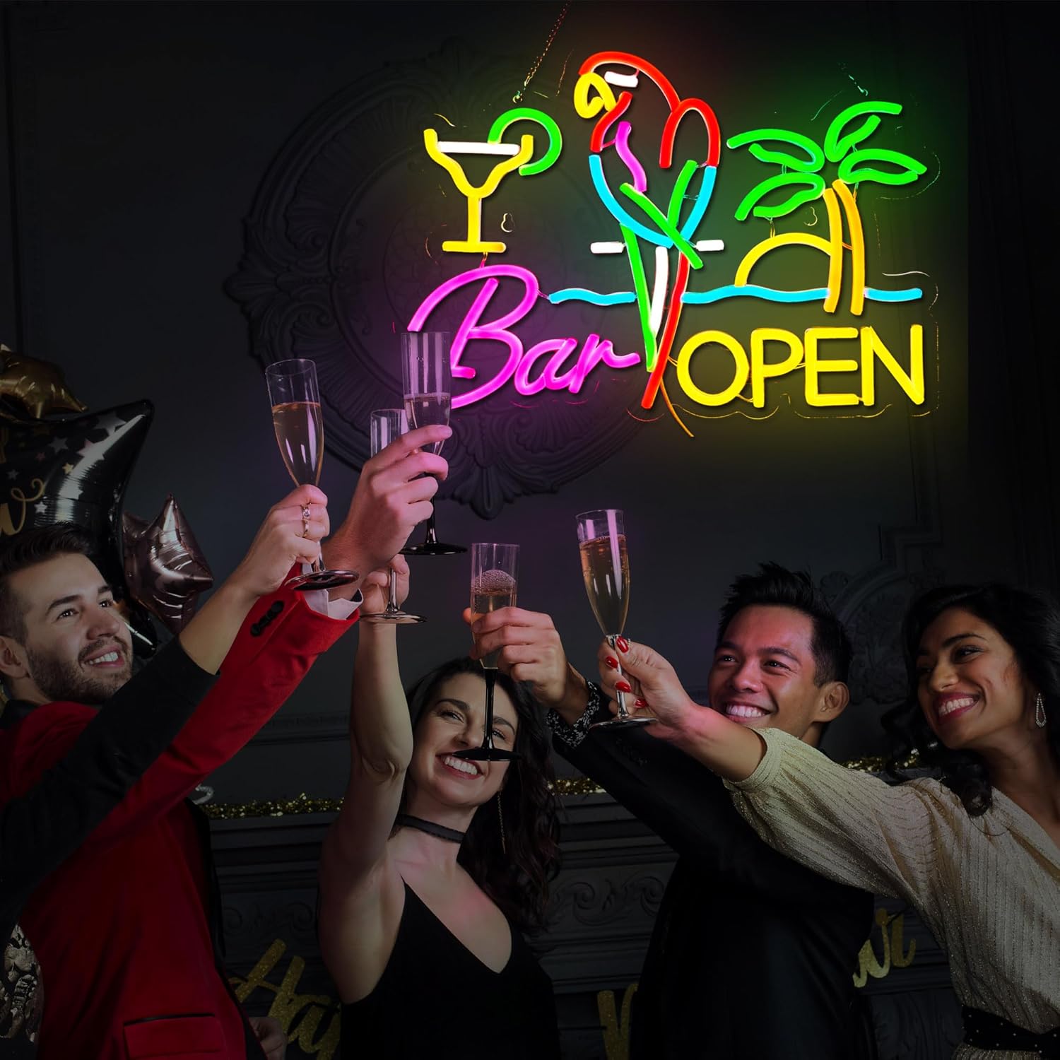 Bar Open Neon Sign Business Ar - Beer & Wine Jockey Plaza Shopping 评论和价格
