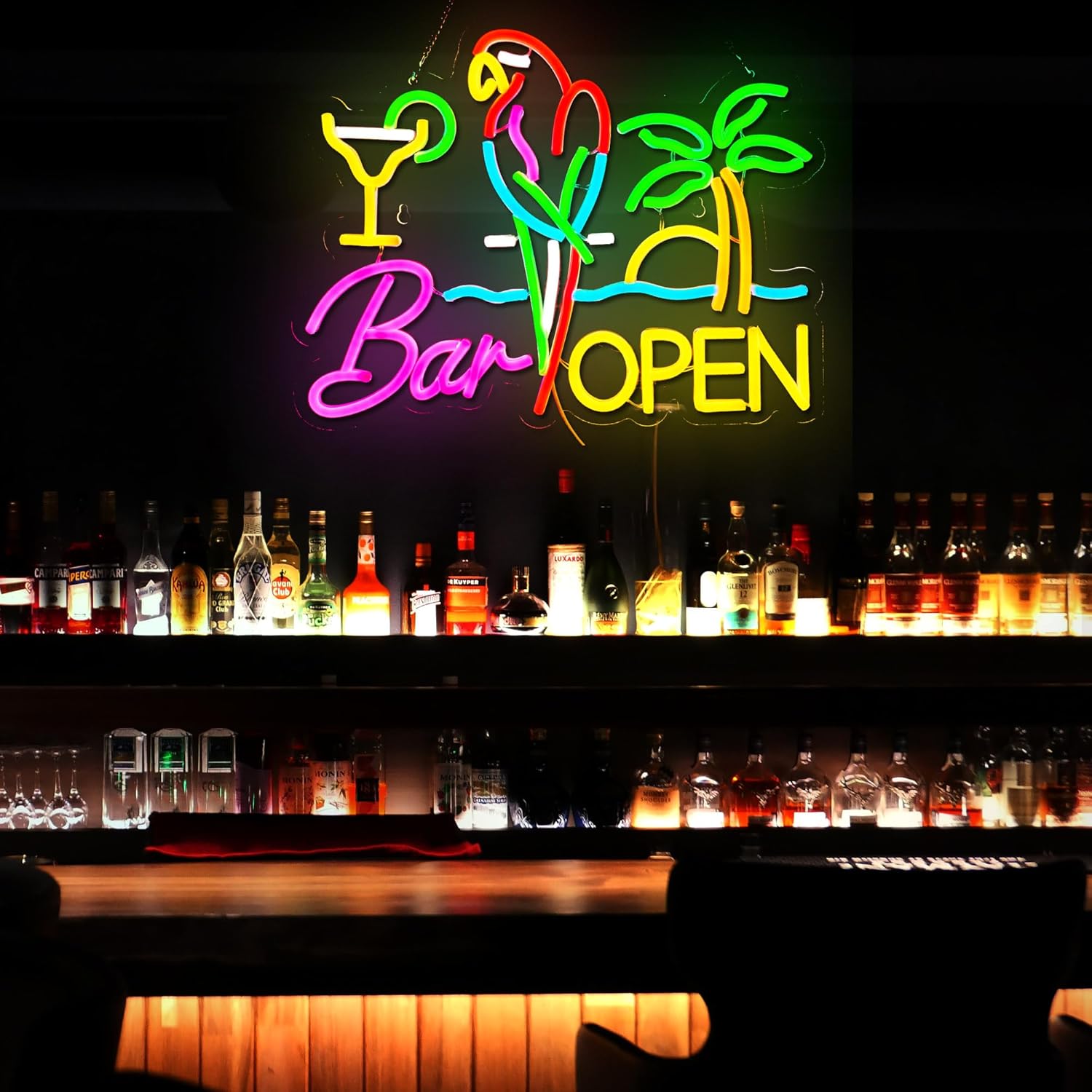 Bar Open Neon Sign Business Ar - Beer & Wine Jockey Plaza Shopping 评论和价格