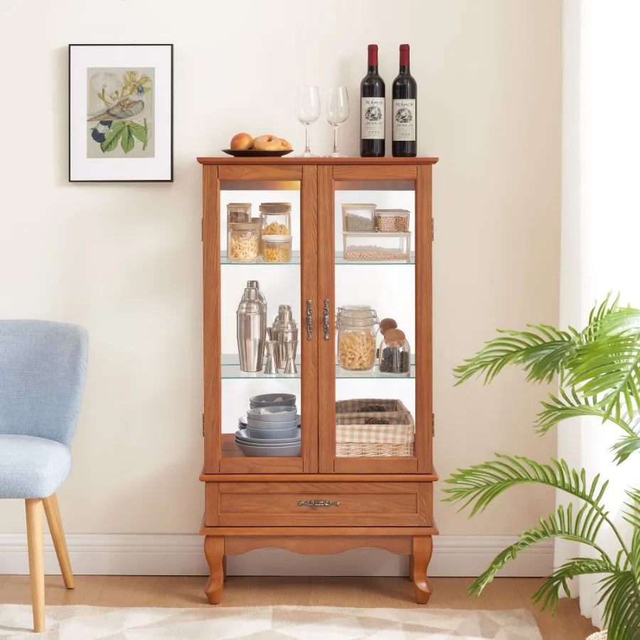 Lighted Glass Cabinet Glass Wi - Wine & Beer Emporium 评论和价格