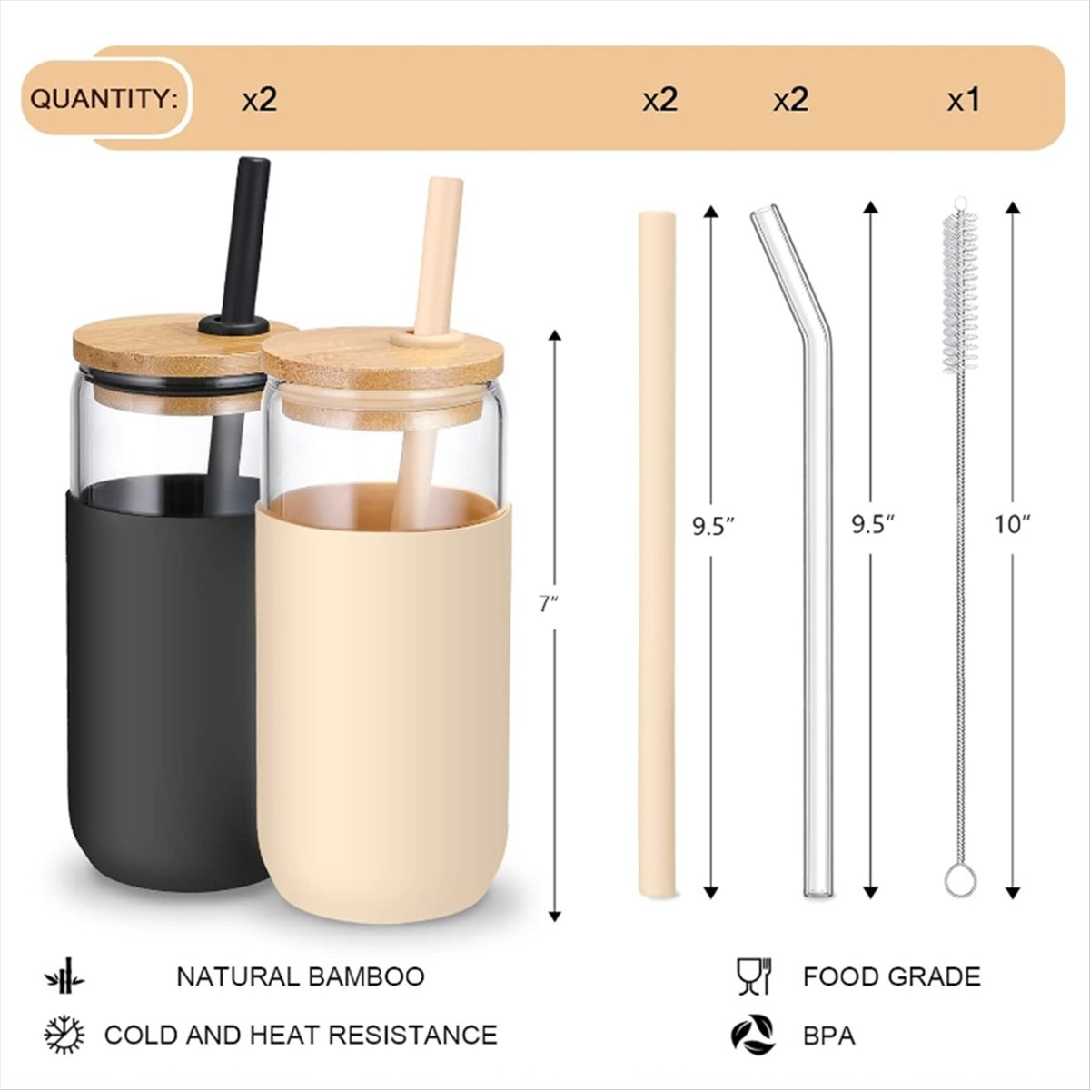 2Colors 20 OZ Glass Cups with  - Beer & Wine Jockey Plaza Shopping 评论和价格