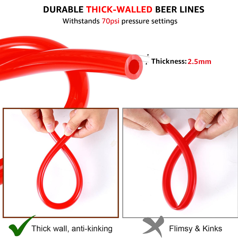 7mm ID,5-Meter Length Flexible - Craft Beer & Wine U- 评论和价格