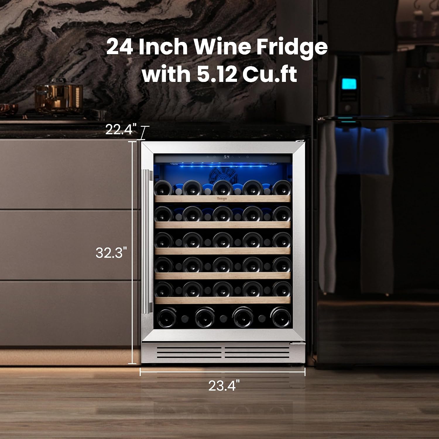 Yeego Wine Fridge Cooler - 24  - Wine Beer Fridge Under Counter 评论和价格