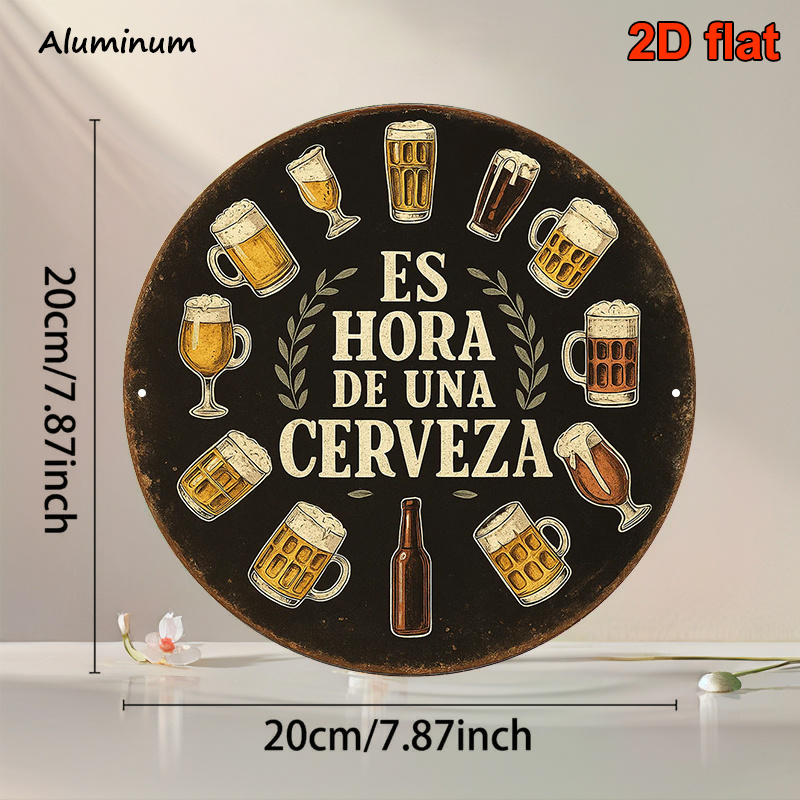 1pc 2D Flat Round Hora De Rvez - Wine Beer Garden 评论和价格