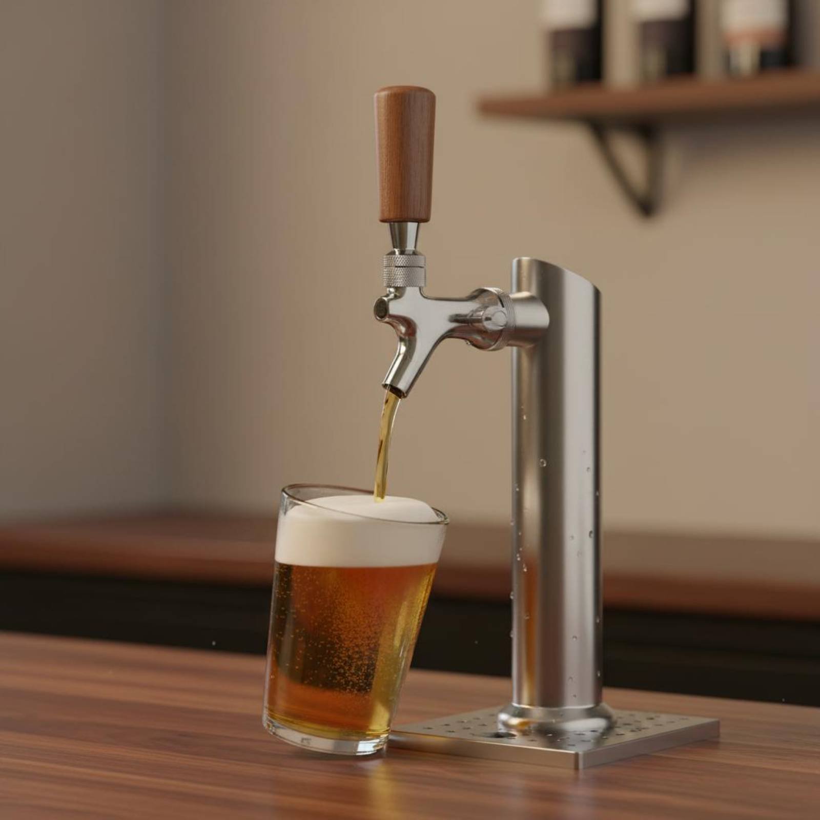 Short Wooden Beer Handle Solid - Wine To Beer 评论和价格