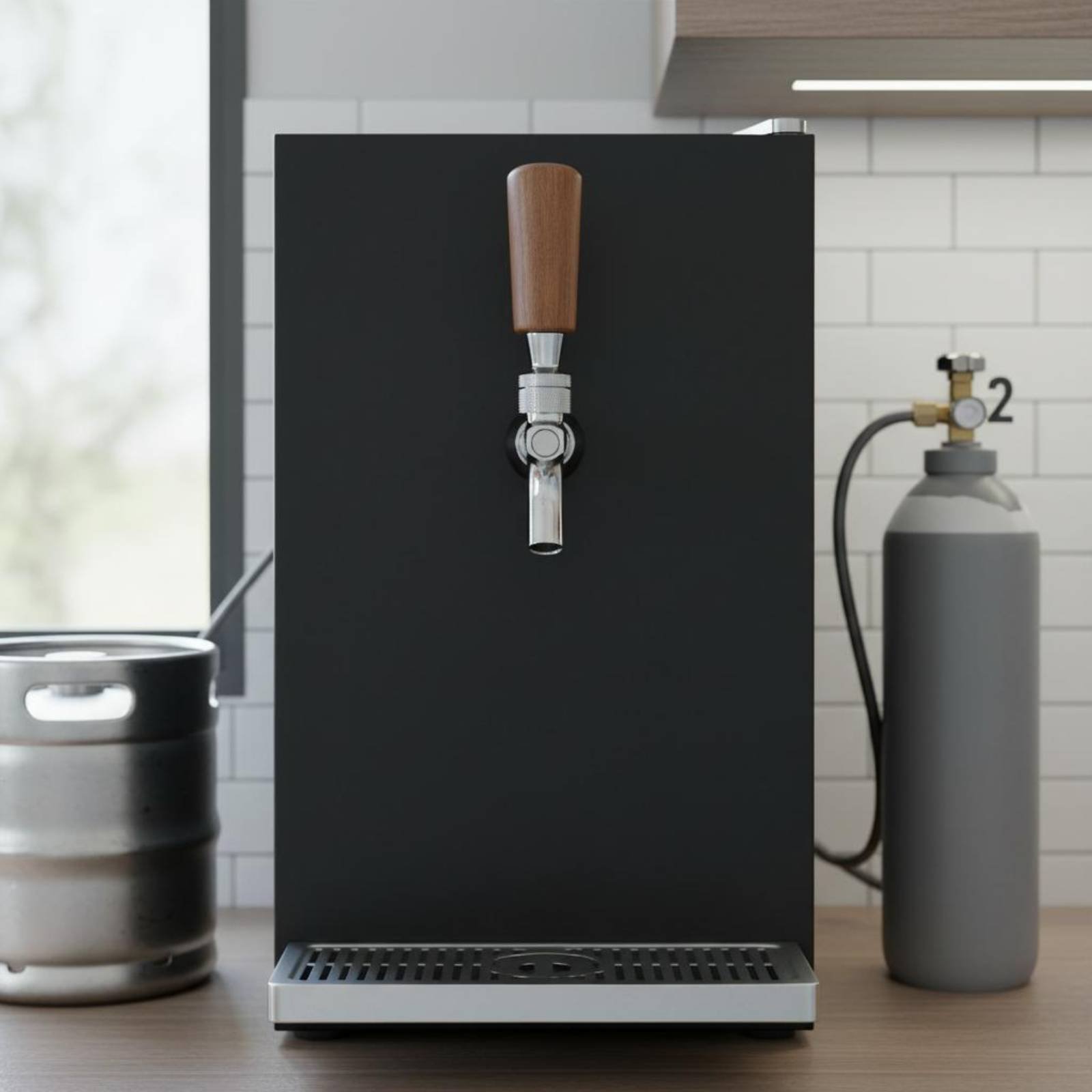 Short Wooden Beer Handle Solid - Wine To Beer 评论和价格