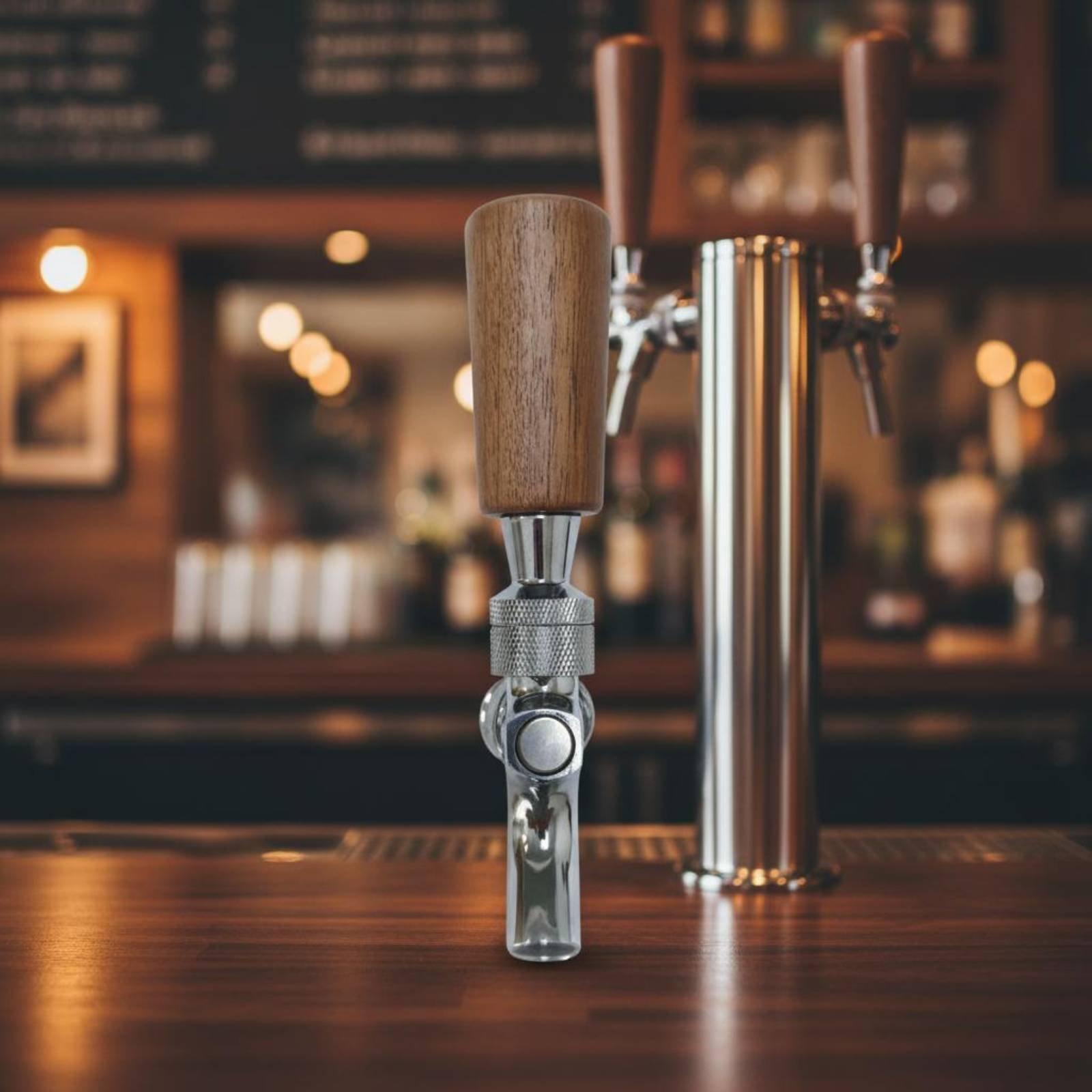 Short Wooden Beer Handle Solid - Wine To Beer 评论和价格