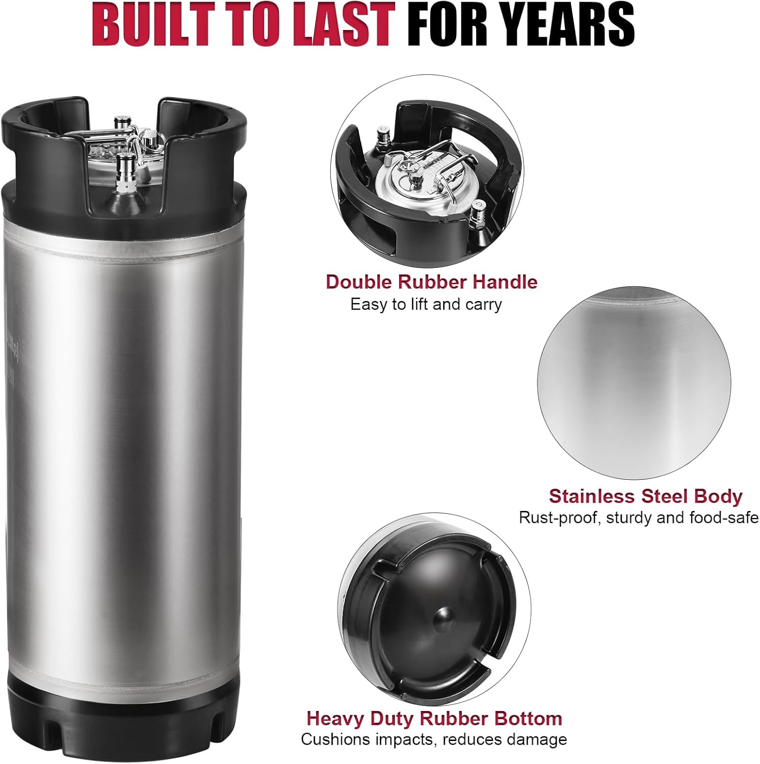 Ball Lock Keg Stainless Steel  - Craft Beer & Wine U- 评论和价格