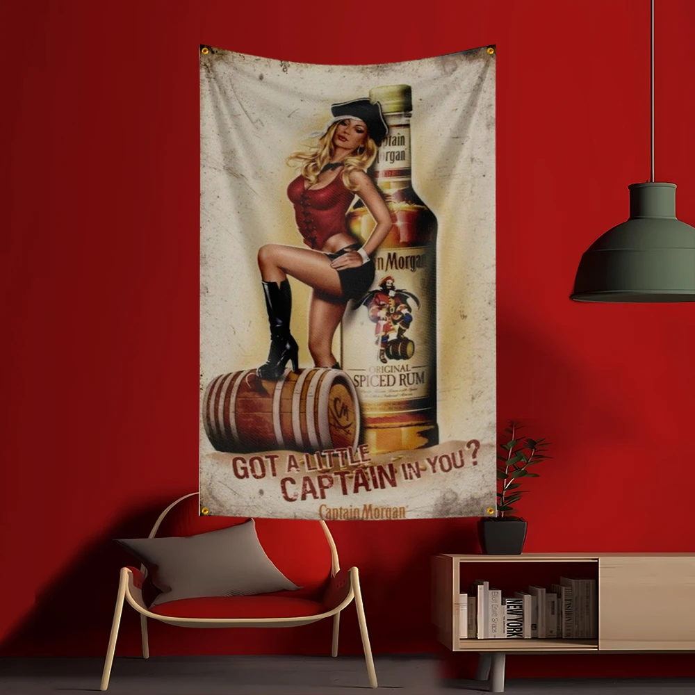 90X150CM C-Captain Morgans rum - Wine Beer Garden 评论和价格