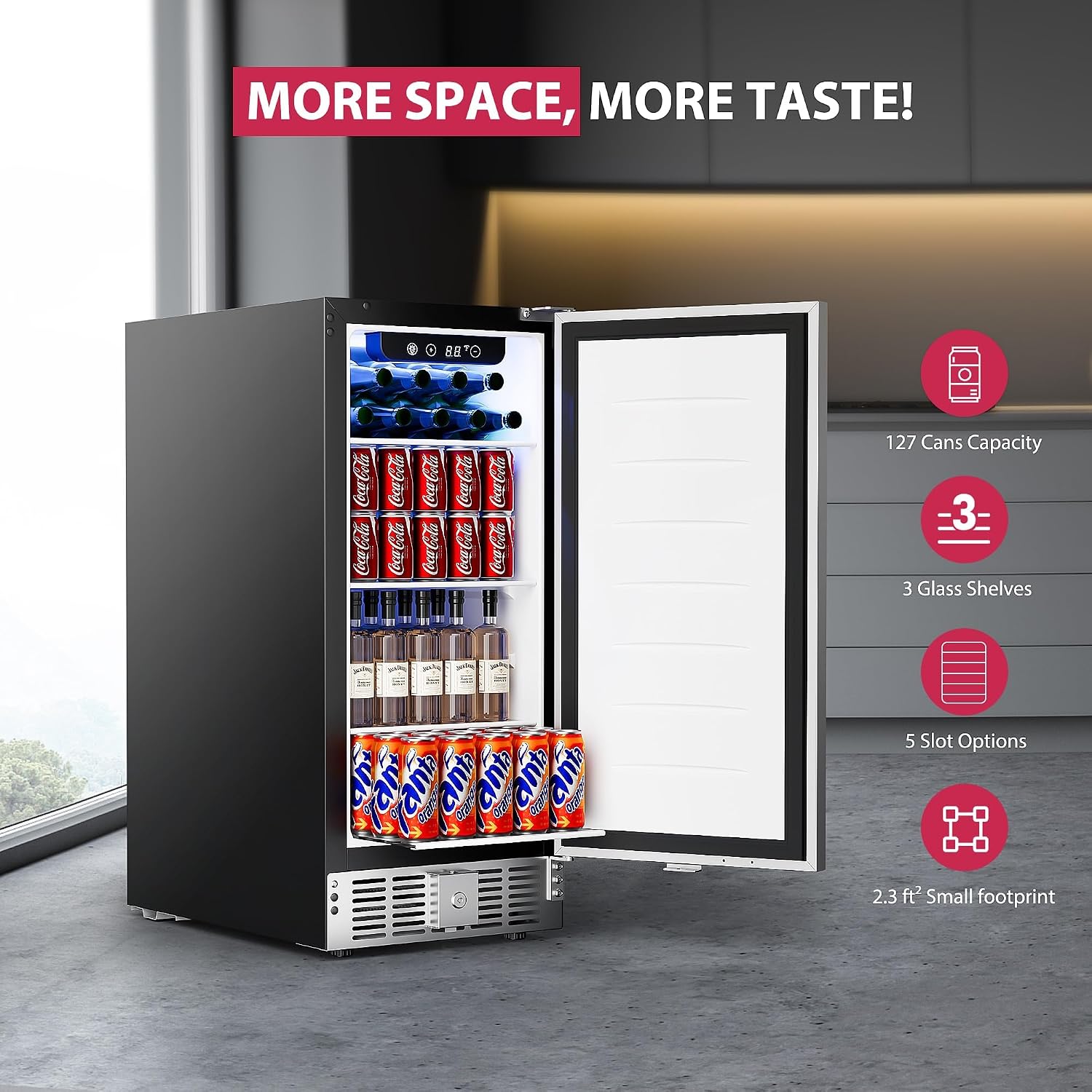 15 Inch Beverage Cooler Under  - Wine Beer Fridge Under Counter 评论和价格