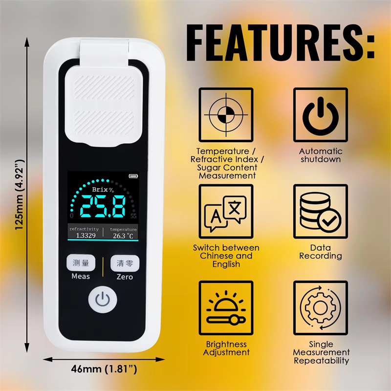 Digital Brix Refractometer Rec - Wine Beer Juice 评论和价格